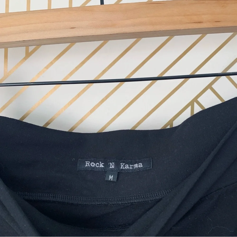 Rock n Karma 2 piece set abstract geometric patchwork skirt set asymmetrical M - Picture 12 of 14